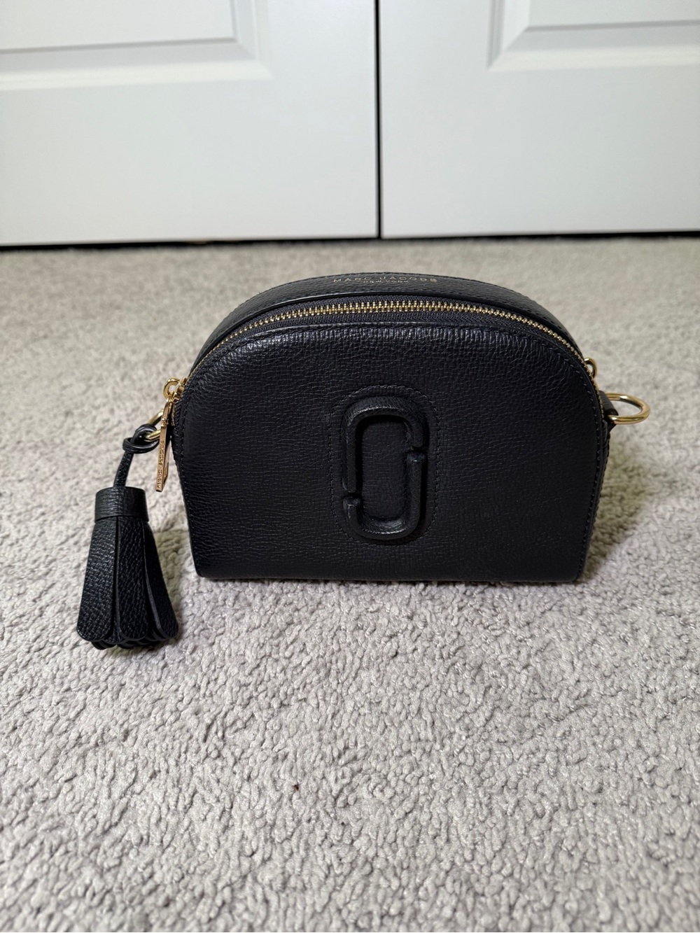 Marc Jacobs The Shutter Black Leather Crossbody Bag